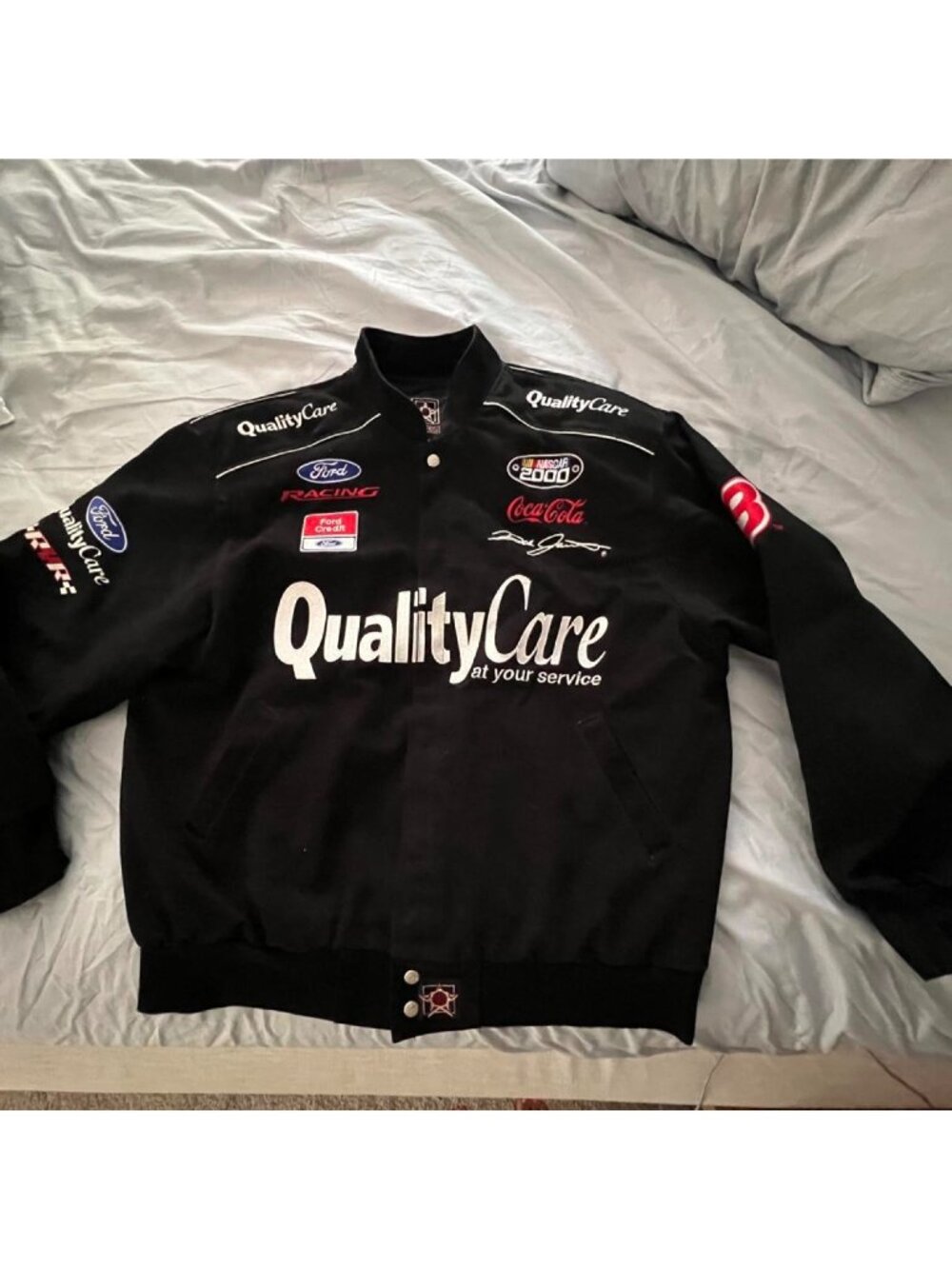 Vintage Dale Jarrett #88 Quality Care NASCAR Racing Jacket by JH Design